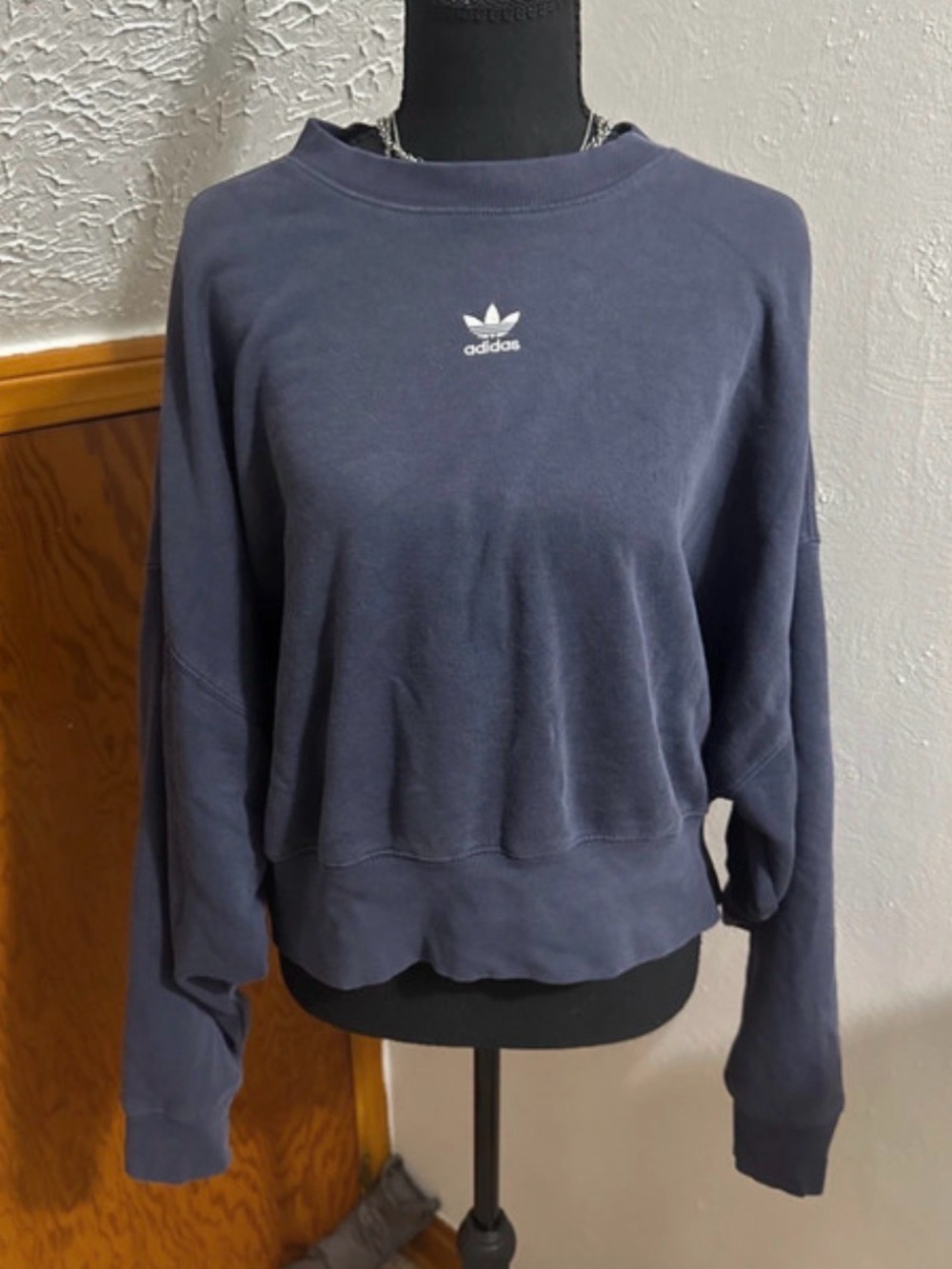 adidas Navy Pullover Crewneck Sweatshirt